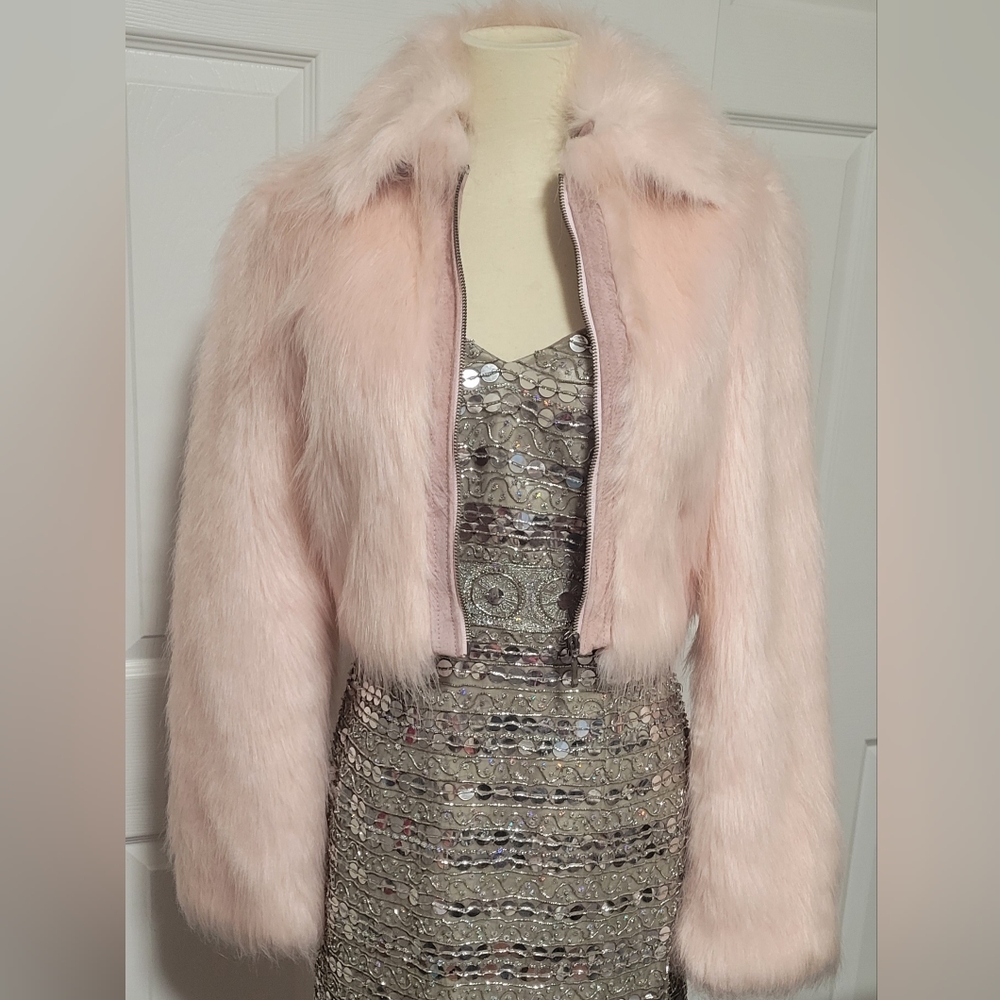 Pink Faux Fur Jacket